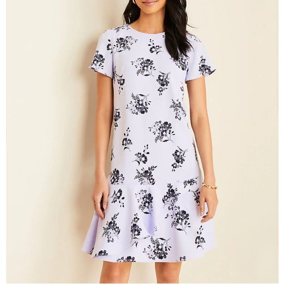 flounce shift dress